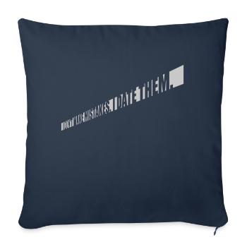 Date Mistakes Zitat Logo - Sofakissenbezug 45 x 45 cm - Navy - Vorne