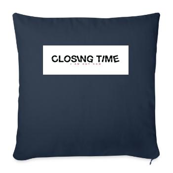 heure de fermeture - Housse de coussin décorative 45 x 45 cm - bleu marine - Devant