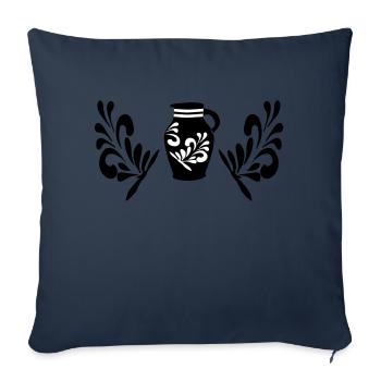 Dans Bembel WeTrust Frankfurt Shirt Designs #Bembel - Housse de coussin décorative 45 x 45 cm - bleu marine - Devant