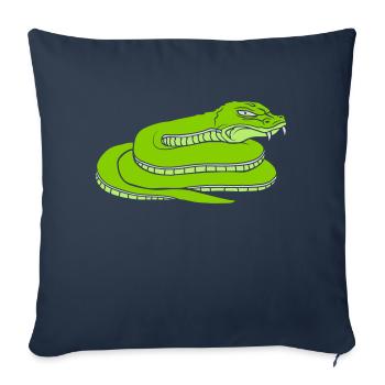 Concevoir un dangereux serpent maléfique - Housse de coussin décorative 45 x 45 cm - bleu marine - Devant
