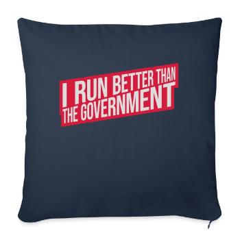 mieux fonctionner que le gouvernement - Housse de coussin décorative 45 x 45 cm - bleu marine - Devant