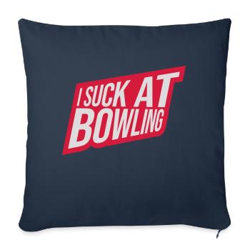 Je suis nul au bowling - Housse de coussin décorative 45 x 45 cm - bleu marine - Devant
