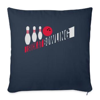 Je suis nul au bowling - Housse de coussin décorative 45 x 45 cm - bleu marine - Devant