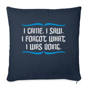 I came saw forget - Sofa pillowcase 17,3'' x 17,3'' (45 x 45 cm) - navy - Front