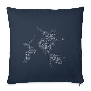 Women's Course Free Running Free Runner Men - Sofa pillowcase 17,3'' x 17,3'' (45 x 45 cm) - navy - Front