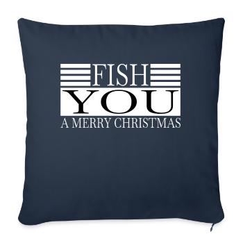 Dinosaur Fan Bébé Bateau de Pêche Bodybuilder Heureux - Housse de coussin décorative 45 x 45 cm - bleu marine - Devant