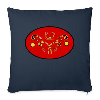 Exquis - Housse de coussin décorative 45 x 45 cm - bleu marine - Devant