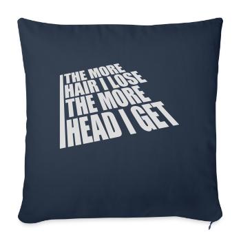 J’ai plus de tête - Housse de coussin décorative 45 x 45 cm - bleu marine - Devant