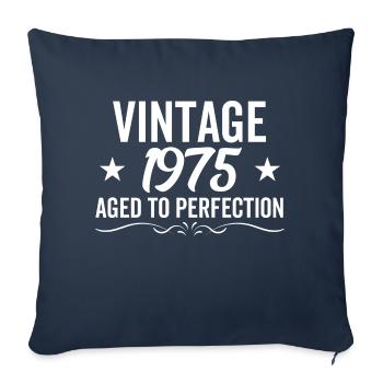 Vintage 1975 Aged To Perfection - Sofa pillowcase 17,3'' x 17,3'' (45 x 45 cm) - navy - Front