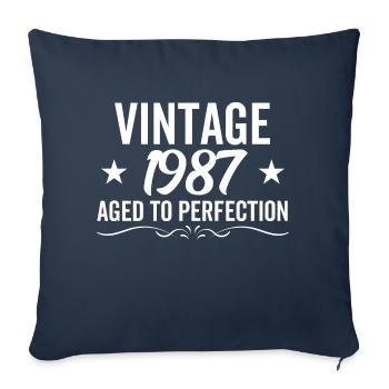 Vintage 1987 Aged To Perfection - Sofa pillowcase 17,3'' x 17,3'' (45 x 45 cm) - navy - Front