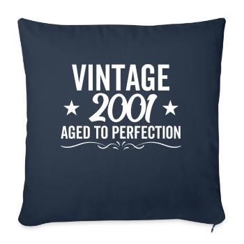 Vintage 2001 Aged To Perfection - Sofa pillowcase 17,3'' x 17,3'' (45 x 45 cm) - navy - Front