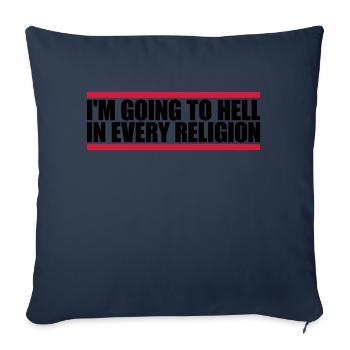 En allant en enfer - Housse de coussin décorative 45 x 45 cm - bleu marine - Devant