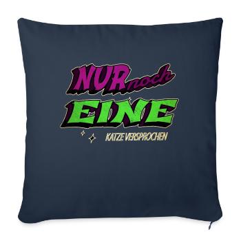 lustiger spruch meerkatze falbkatze seekatze - Sofakissenbezug 45 x 45 cm - Navy - Vorne