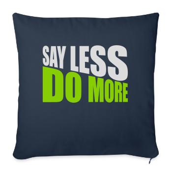 say less do more - Sofa pillowcase 17,3'' x 17,3'' (45 x 45 cm) - navy - Front