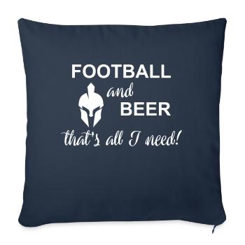 Bier Wein Whiskey Schnaps Alkohol - Sofakissenbezug 45 x 45 cm - Navy - Vorne