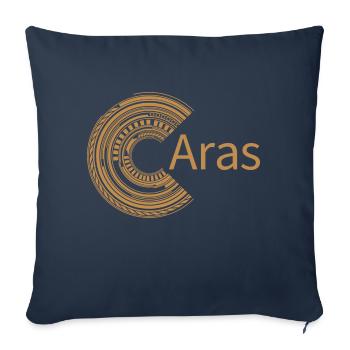 Pour les aras - Housse de coussin décorative 45 x 45 cm - bleu marine - Devant