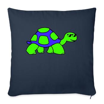 cool turtle - Sofa pillowcase 17,3'' x 17,3'' (45 x 45 cm) - navy - Front
