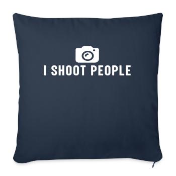 Je tire sur les gens - Housse de coussin décorative 45 x 45 cm - bleu marine - Devant