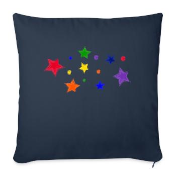 Sterne und Seifenblasen - Sofakissenbezug 45 x 45 cm - Navy - Vorne