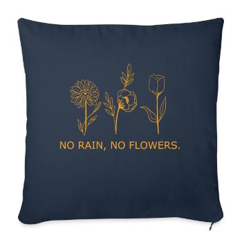 Flower Flower Plant - Housse de coussin décorative 45 x 45 cm - bleu marine - Devant