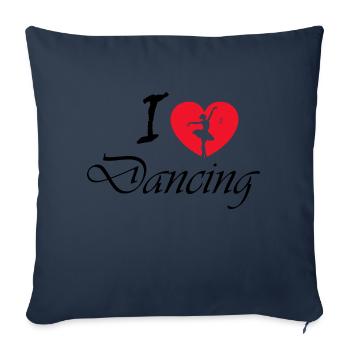 Dancing Dance Music - Sofa pillowcase 17,3'' x 17,3'' (45 x 45 cm) - navy - Front