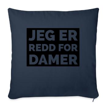 j'ai peur des dames - Housse de coussin décorative 45 x 45 cm - bleu marine - Devant