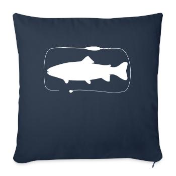 Trout Sbirolino assembly with paste - Sofa pillowcase 17,3'' x 17,3'' (45 x 45 cm) - navy - Front