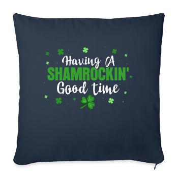 Passer un bon moment - Housse de coussin décorative 45 x 45 cm - bleu marine - Devant