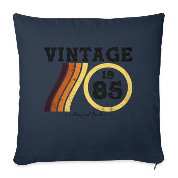 Millésime 1985 - Classique Édition Limitée Rétro 39 - Housse de coussin décorative 45 x 45 cm - bleu marine - Devant