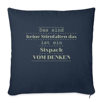 Dictons drôles Six Pack vs. Pliage - Housse de coussin décorative 45 x 45 cm - bleu marine - Devant