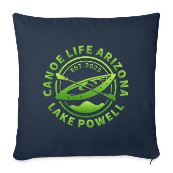 Canoe Life Arizona Design neon green - Sofa pillowcase 17,3'' x 17,3'' (45 x 45 cm) - navy - Front