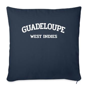 Guadeloupe - Point-à-Pitre - Caraïbes - Antilles - Housse de coussin décorative 45 x 45 cm - bleu marine - Devant