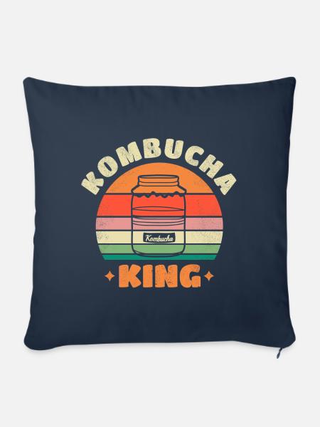 Kombucha King - Sofakissenbezug 45 x 45 cm - Navy
