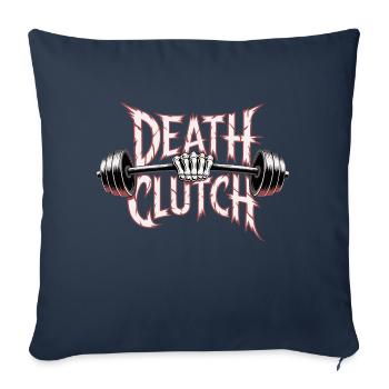 MORT EN SALLE DE SPORT - Housse de coussin décorative 45 x 45 cm - bleu marine - Devant