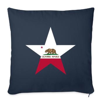 California Fan T-Shirt – Sun & Style - Housse de coussin décorative 45 x 45 cm - bleu marine - Devant