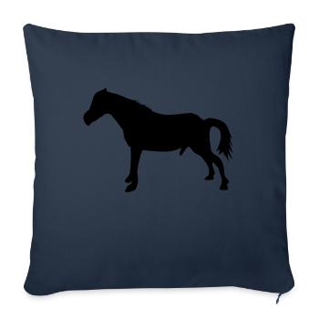 pferd_mit_ - Sofakissenbezug 45 x 45 cm - Navy - Vorne