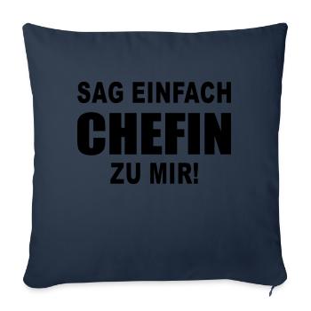 chefin - Sofakissenbezug 45 x 45 cm - Navy - Vorne