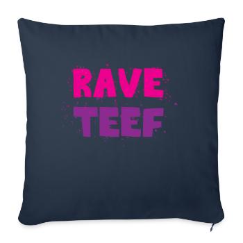 Rave teef - Sofa pillowcase 17,3'' x 17,3'' (45 x 45 cm) - navy - Front