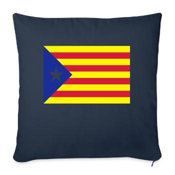 Catalunya Flag - Sofa pillowcase 17,3'' x 17,3'' (45 x 45 cm) - navy - Front