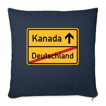 ortsschild_kanada__f3 - Sofa pillowcase 17,3'' x 17,3'' (45 x 45 cm) - navy - Front