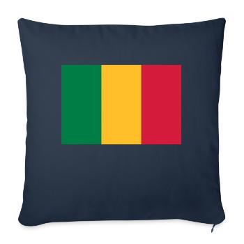 drapeau_mali - Housse de coussin décorative 45 x 45 cm - bleu marine - Devant