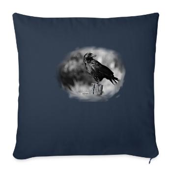 crow - Housse de coussin décorative 45 x 45 cm - bleu marine - Devant