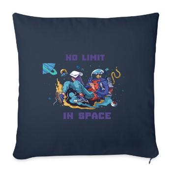 Astronaute espace vol spatial espace fusée cadeau - Housse de coussin décorative 45 x 45 cm - bleu marine - Devant