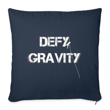 defy gravity / climbing / hiking - Sofa pillowcase 17,3'' x 17,3'' (45 x 45 cm) - navy - Front