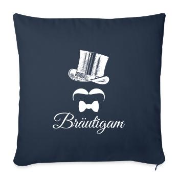 Bräutigam Hochzeit Heiraten Junggeselle - Sofakissenbezug 45 x 45 cm - Navy - Vorne