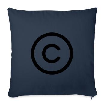 Copyright Symbol - Sofa pillowcase 17,3'' x 17,3'' (45 x 45 cm) - navy - Front