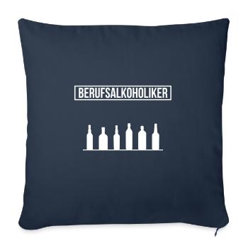 Alcoolique professionnel sait - Housse de coussin décorative 45 x 45 cm - bleu marine - Devant