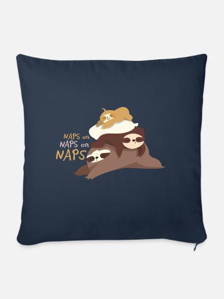 faultier schlafen naps - Sofakissenbezug 45 x 45 cm - Navy