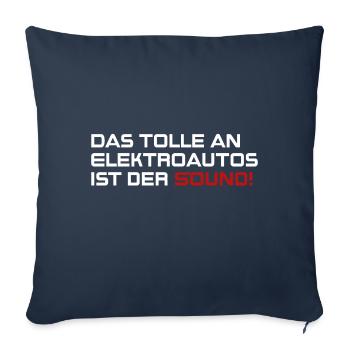 Electric car and sound - Sofa pillowcase 17,3'' x 17,3'' (45 x 45 cm) - navy - Front