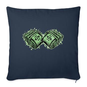 Lot d'argent - Housse de coussin décorative 45 x 45 cm - bleu marine - Devant